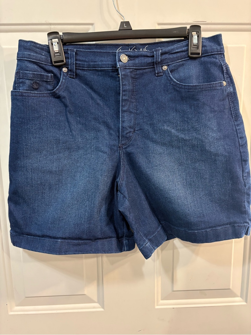 Gloria Vanderbilt Women’s Dark Blue Denim Shorts - Classic Casual